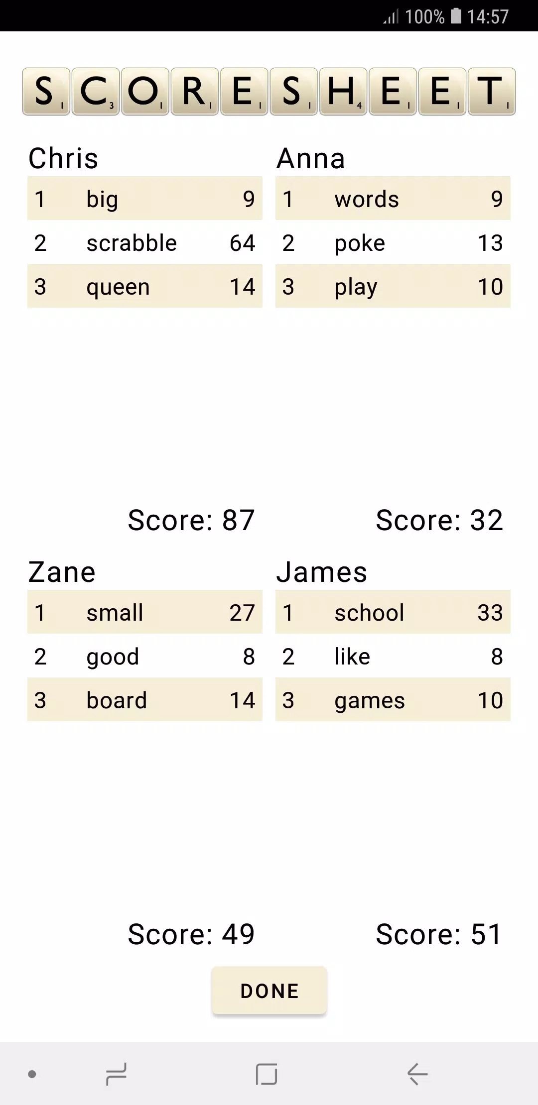 Scrabble Score應用截圖第4張
