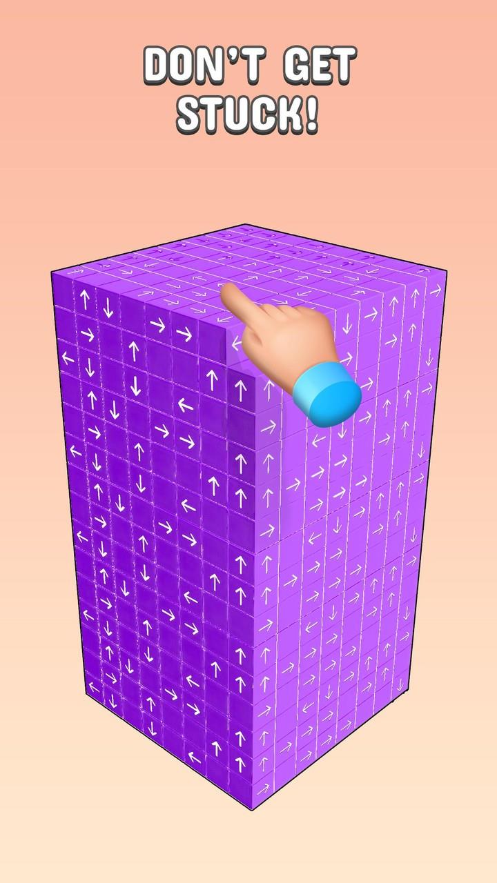 Tap to Unblock 3d Cube Away Capture d'écran 2