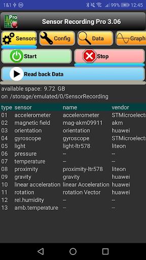 Sensor Recording Lite Captura de tela 2