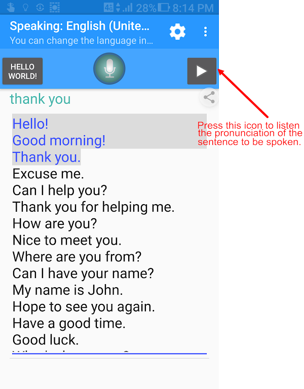 Languages pronunciation Screenshot 3