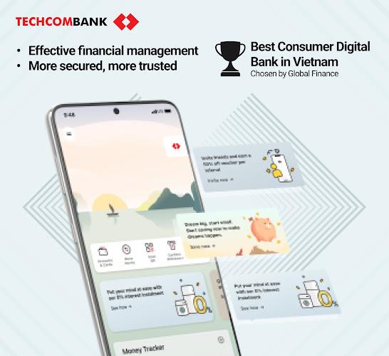 Techcombank Mobile Captura de tela 1