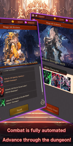 Idle RPG Night Raid Dungeon Screenshot 1