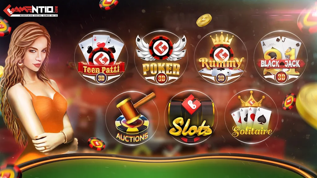 Gamentio 3D: Poker Teenpatti R Скриншот 1