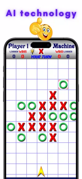 TicTacToe AI - 5 in a Row Скриншот 1