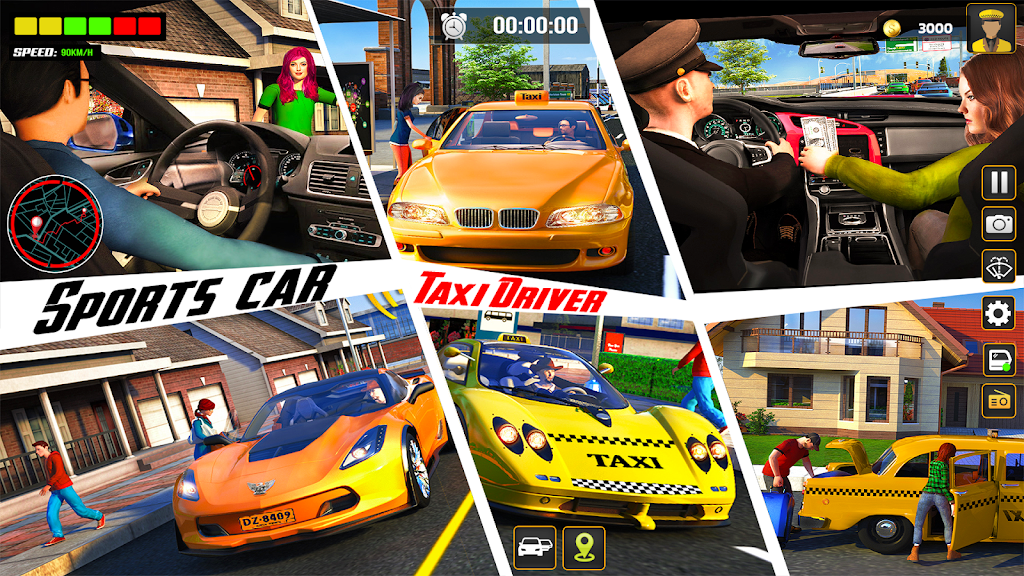 City Cab Driver Car Taxi Games Captura de pantalla 3