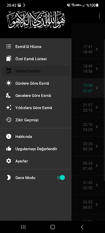Esmaül Hüsna Vakitleri & Zikri Screenshot 2