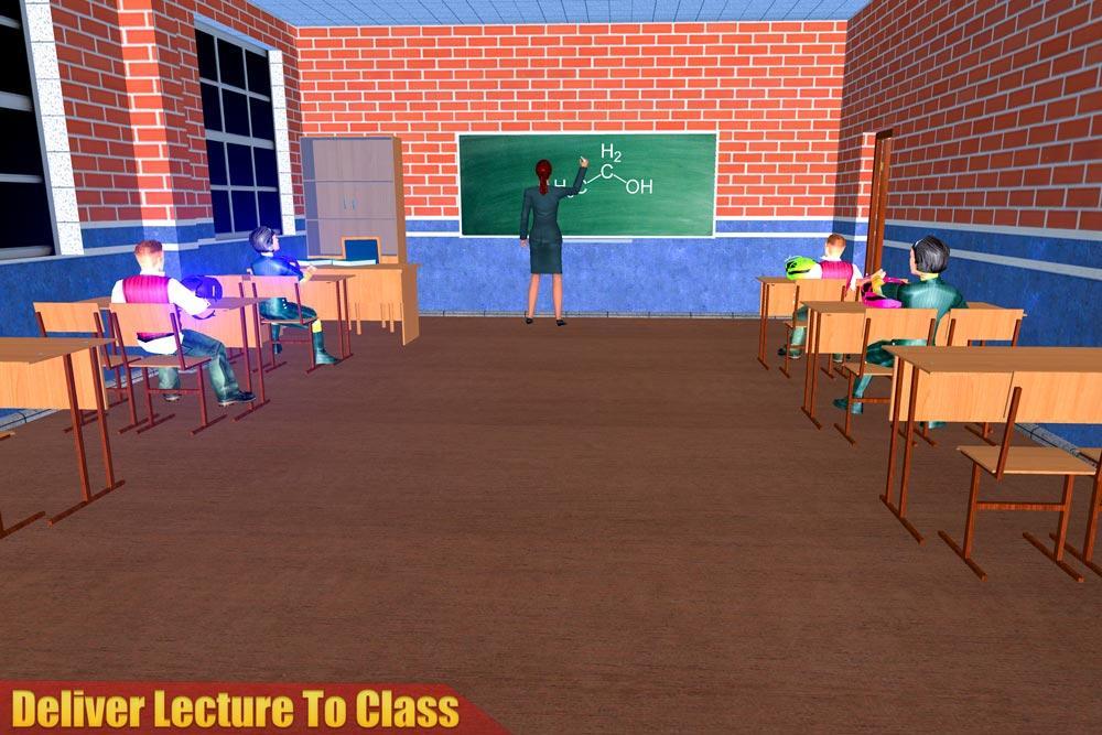 Virtual High School Teacher 3D Capture d'écran 3