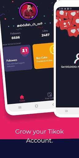 TikFollowers - Get Free Tiktok Followers and Likes स्क्रीनशॉट 1