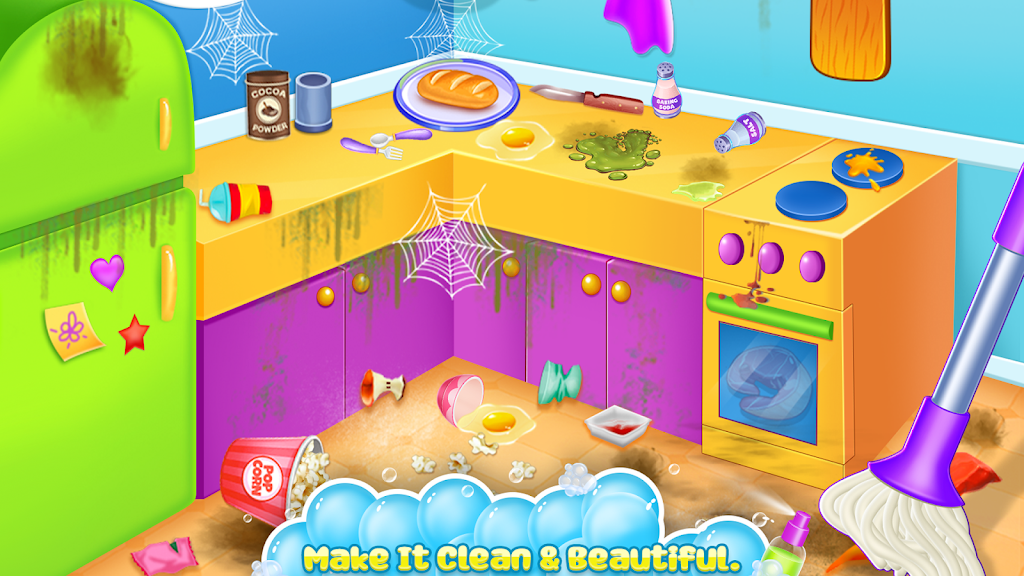 Home cleaning game for girls Скриншот 1