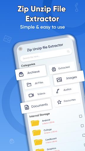 Zip File Reader 7zip Extractor Captura de tela 1