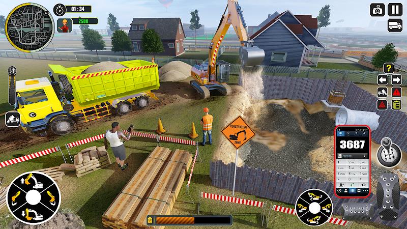 Bagger-LKW-Simulator-Spiel Screenshot 1