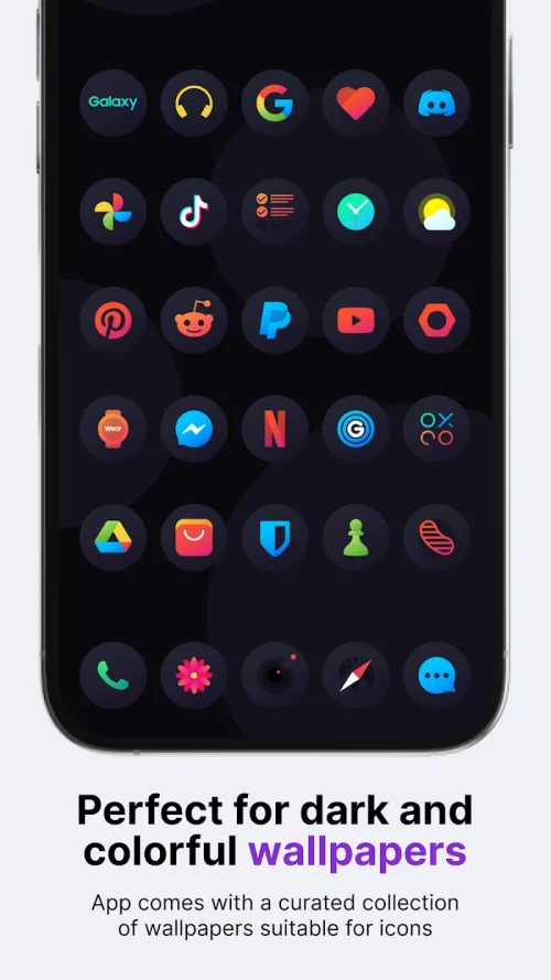 Hera Dark: Circle Icon Pack Скриншот 2