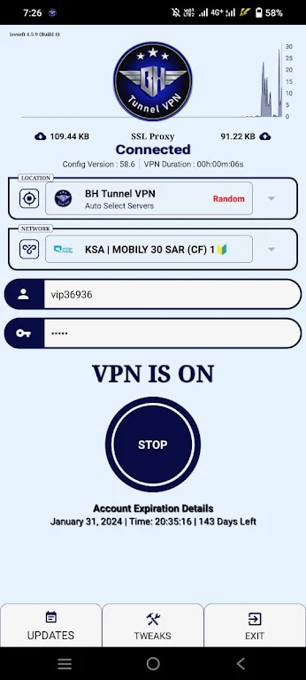 BH Tunnel VPN 스크린샷 2