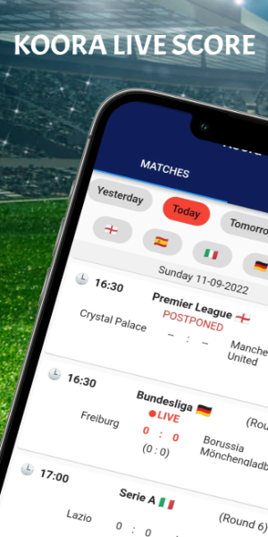 Koora Live Score Captura de pantalla 1