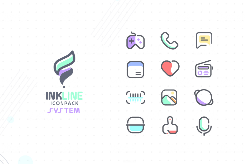 InkLine Icon Pack Mod Capture d’écran 1