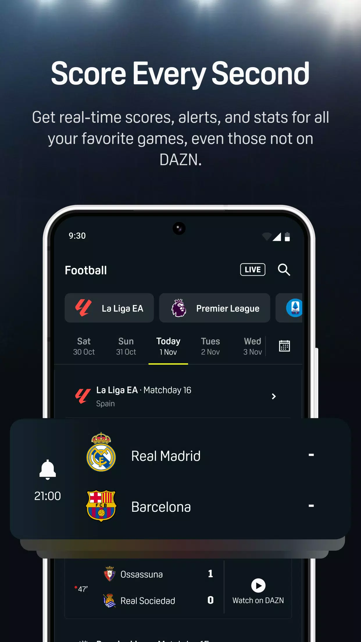 DAZN (運動賽事直播)應用截圖第4張
