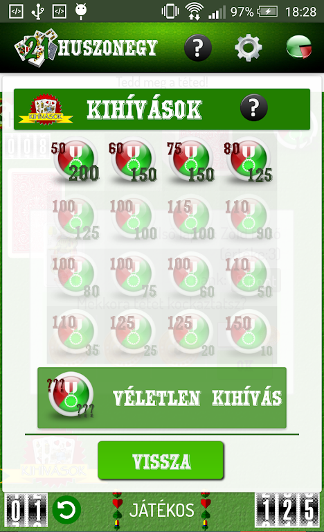 Huszonegy - magyar kártyával Captura de tela 3