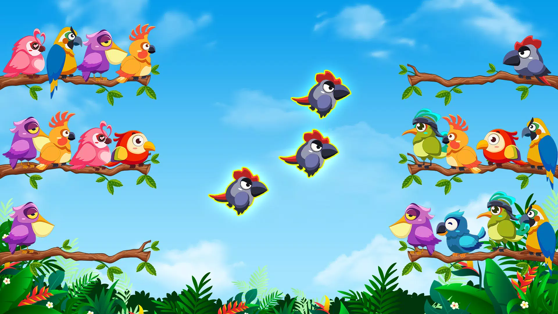 Bird Sort: Color Puzzle Game 스크린샷 1