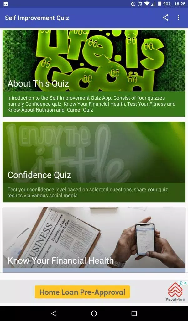Self Improvement Quiz 스크린샷 1