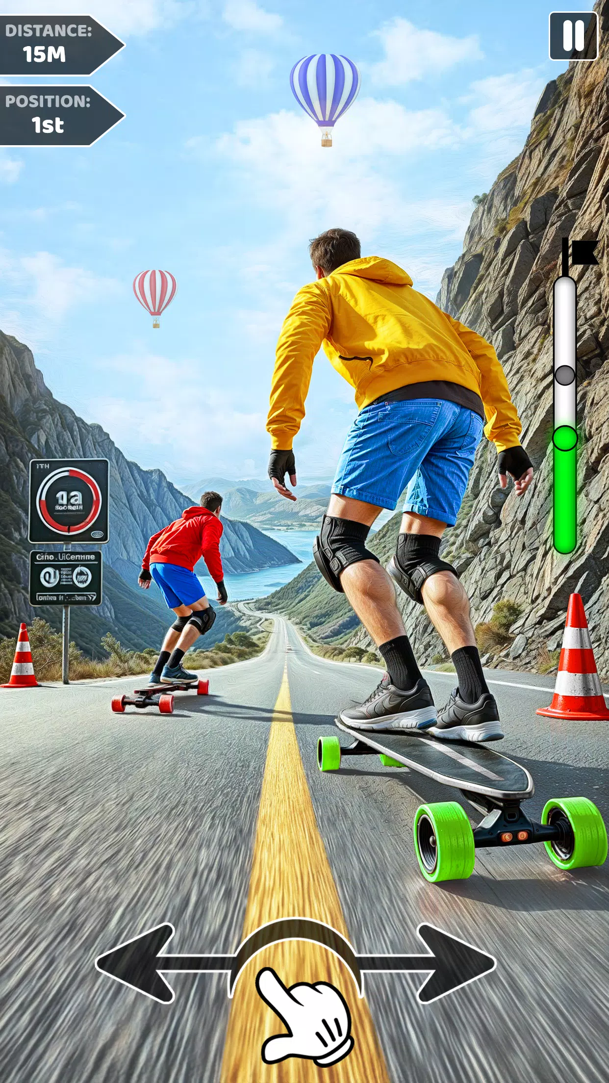 Downhill Skateboarding Game Captura de tela 3
