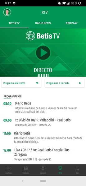 Real Betis Balompié स्क्रीनशॉट 1