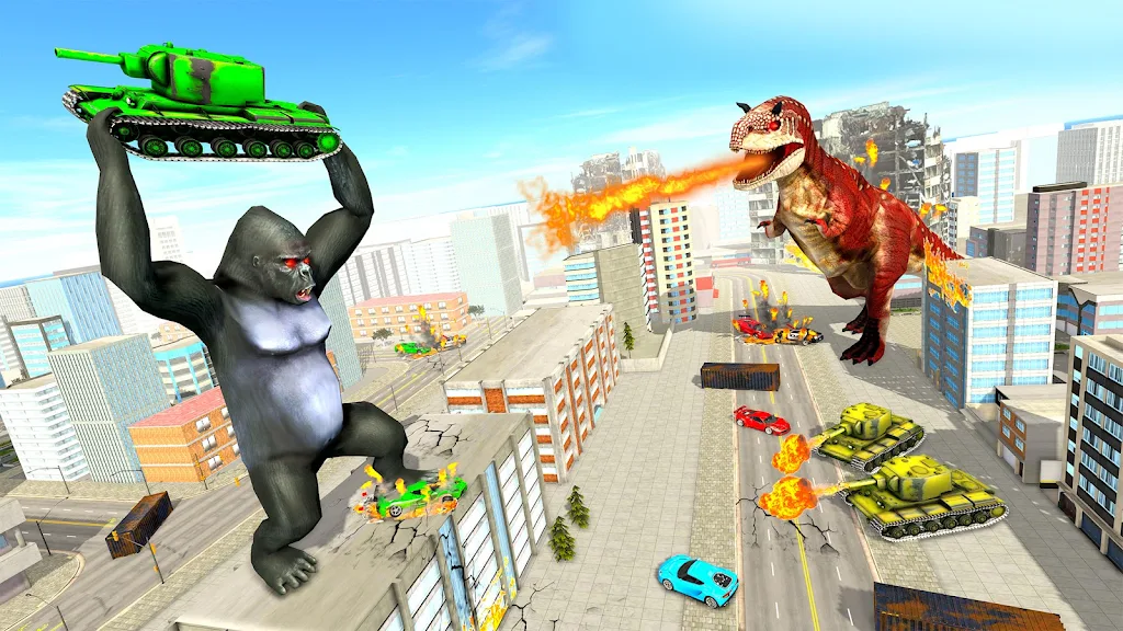 Angry Gorilla Attack City Sim Captura de pantalla 4