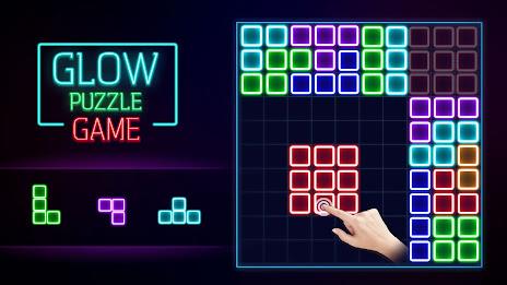 Glow Block Puzzle Captura de tela 1