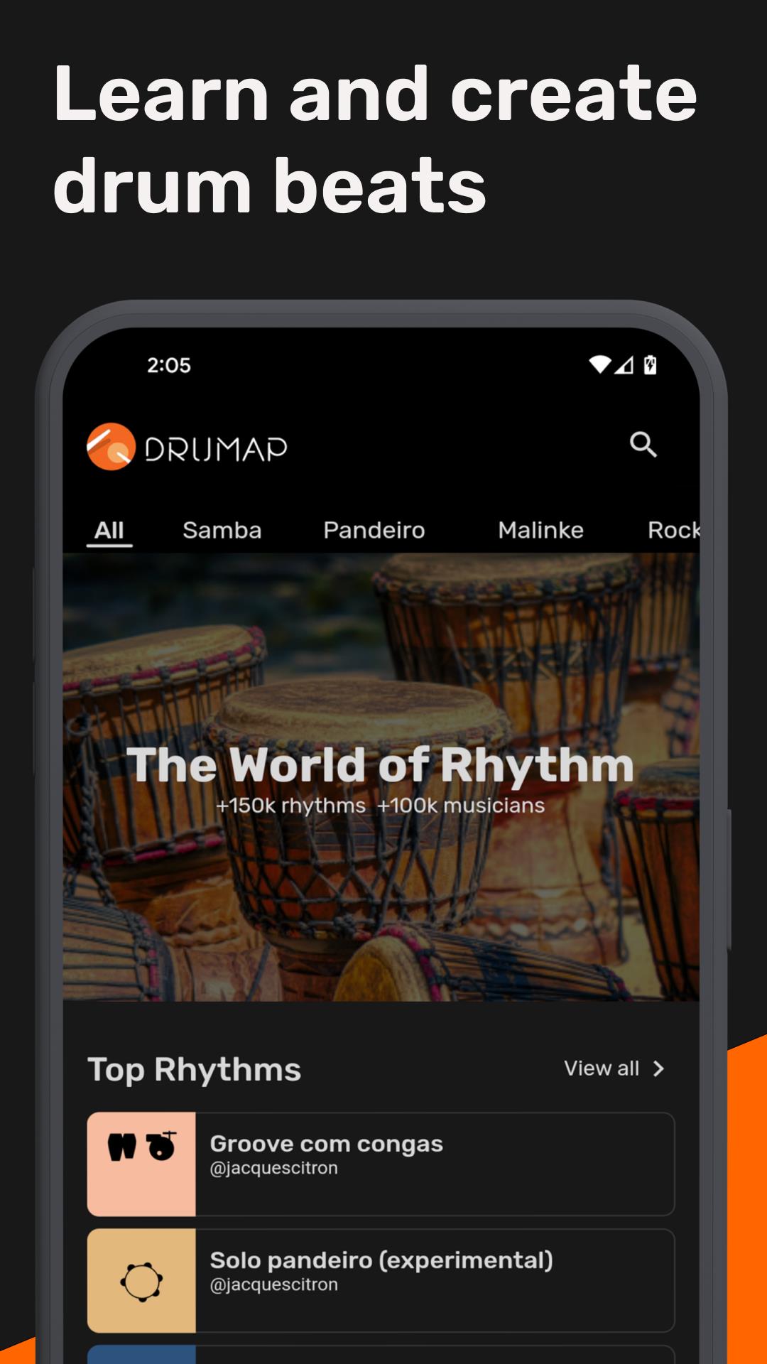 Drumap. The World of Rhythm スクリーンショット 1