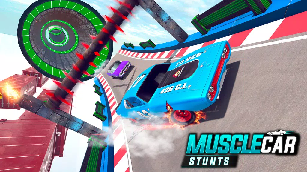 Muscle Car Stunts - Ramp Car Capture d’écran 4