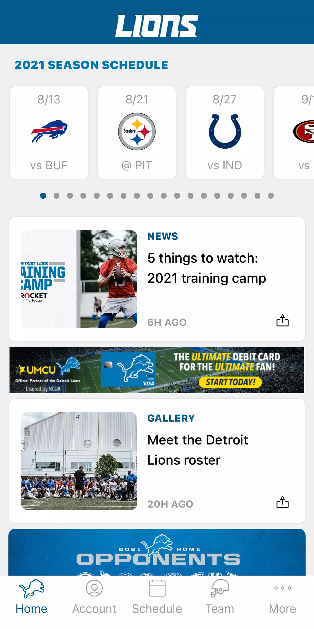 Detroit Lions Mobile Captura de tela 2