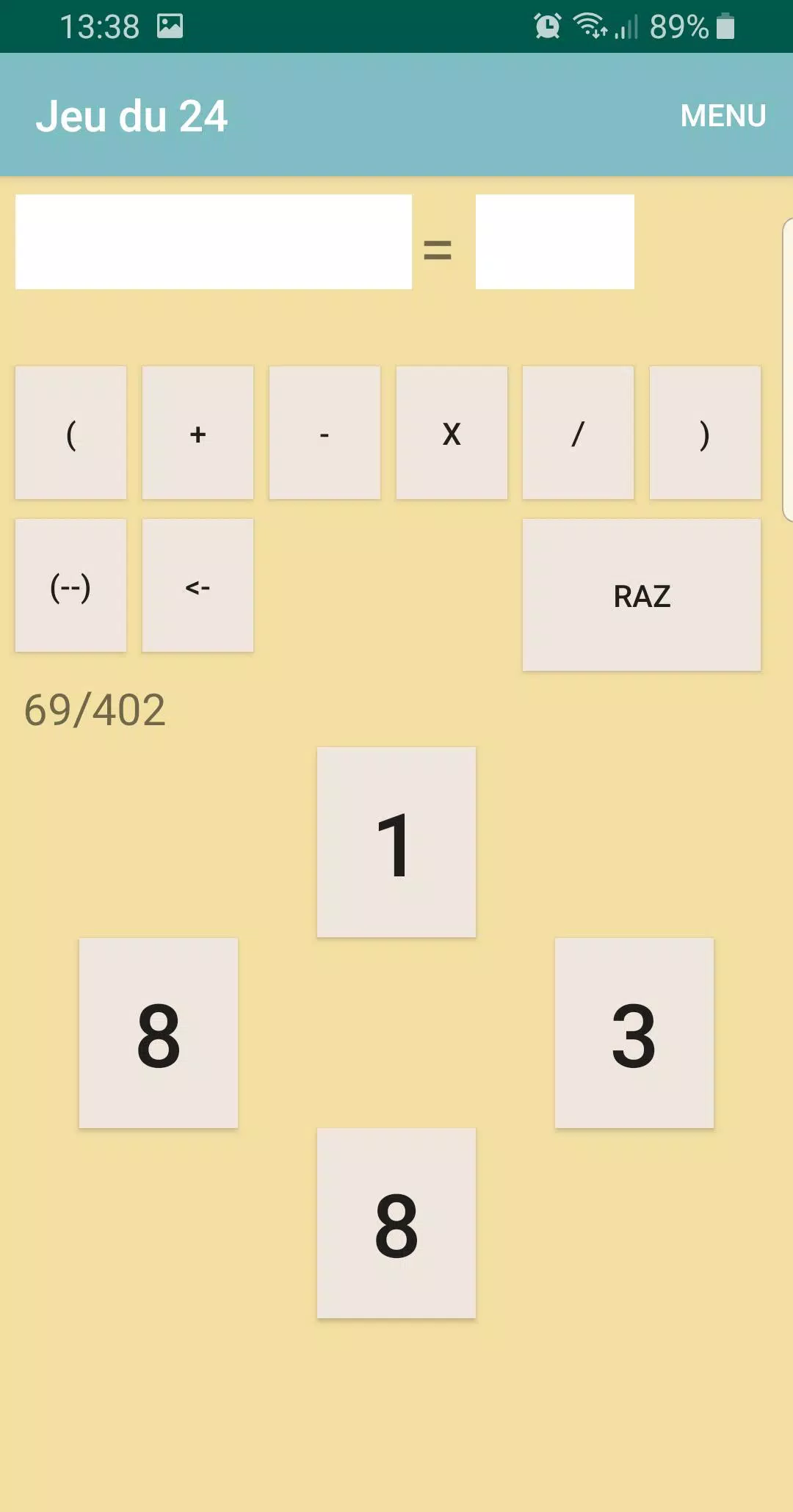 Jeu du 24 Screenshot 2
