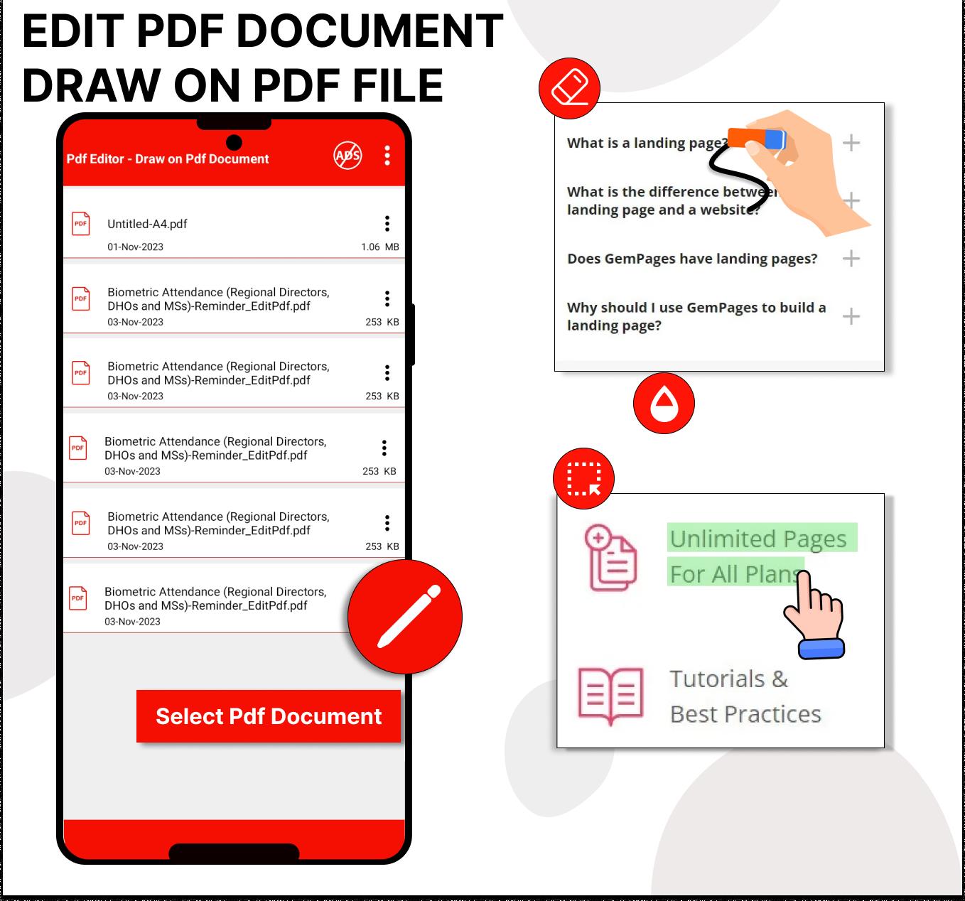 Pdf Editor - Draw on Pdf Capture d'écran 1