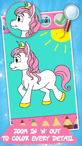 Unicorn Kids Coloring Book Captura de pantalla 1