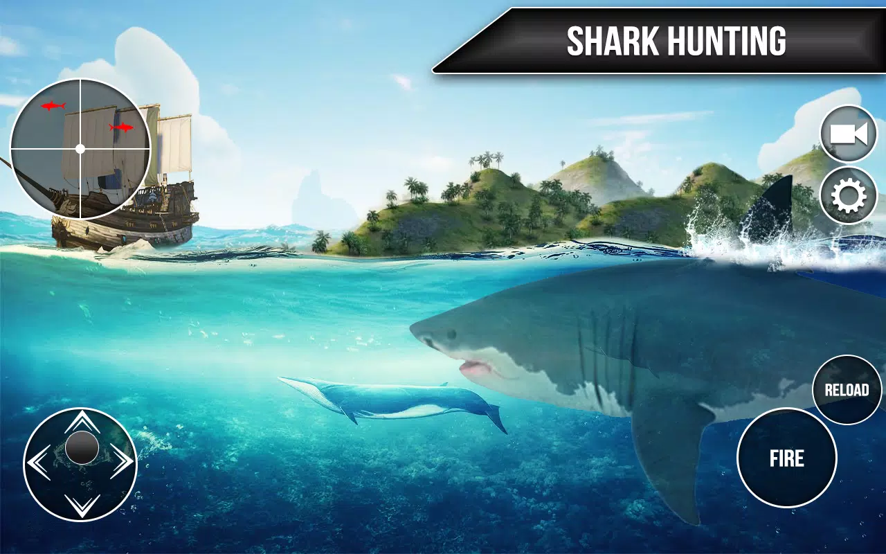 Wild Shark Fish Hunting game Captura de pantalla 4
