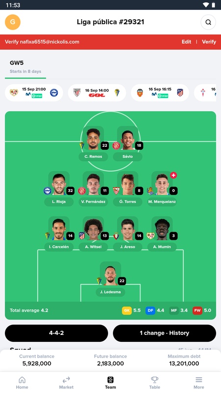 Bemanager: Fantasy Football應用截圖第2張