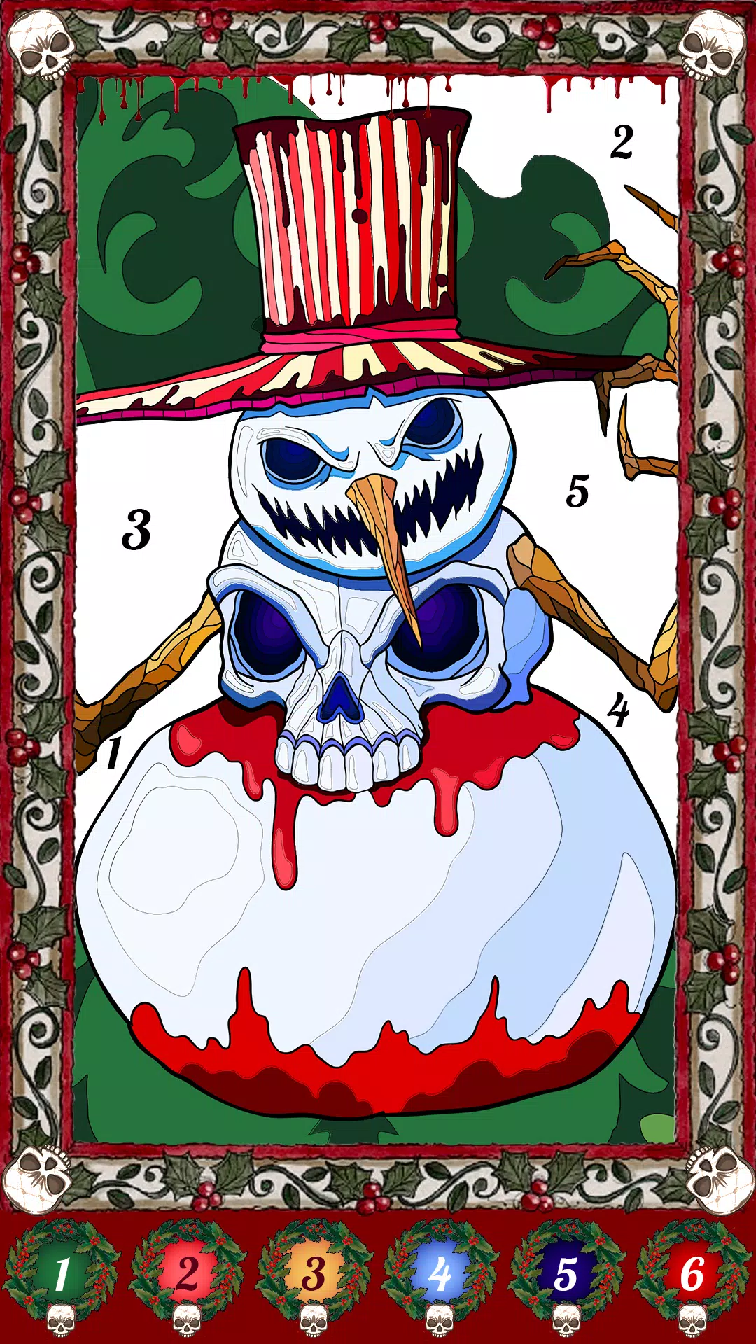 Dark Christmas Coloring Game Capture d’écran 3