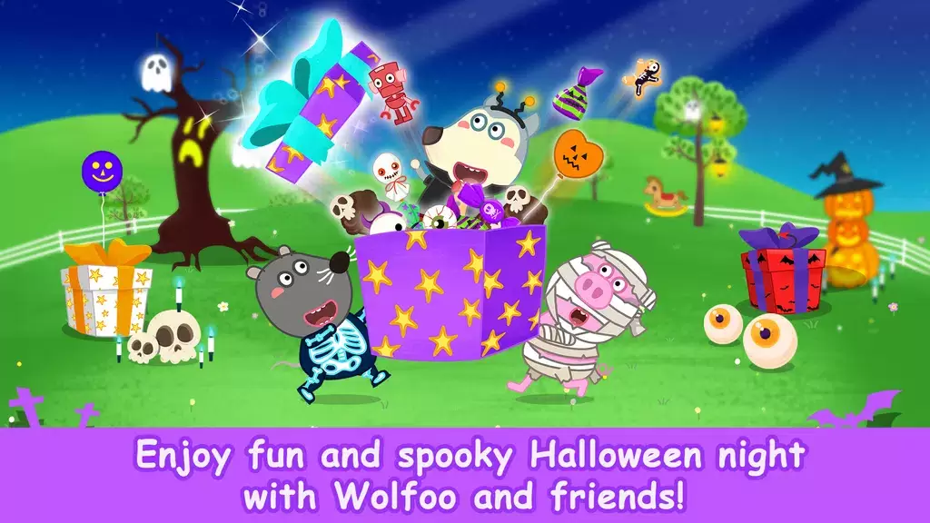 Wolfoo School Halloween Night Скриншот 1