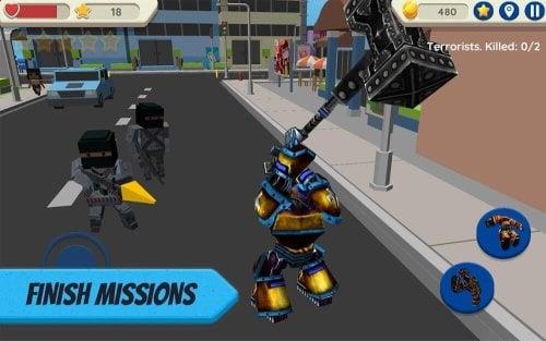 Robot Hero: City Simulator 3D Скриншот 1