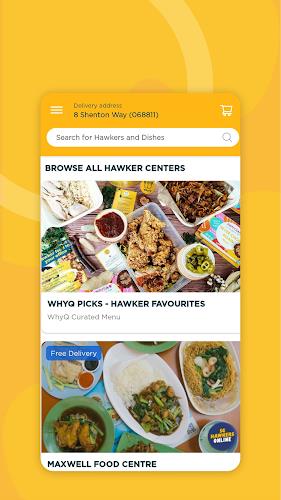 WhyQ Shiok Hawker Delivery Capture d'écran 2