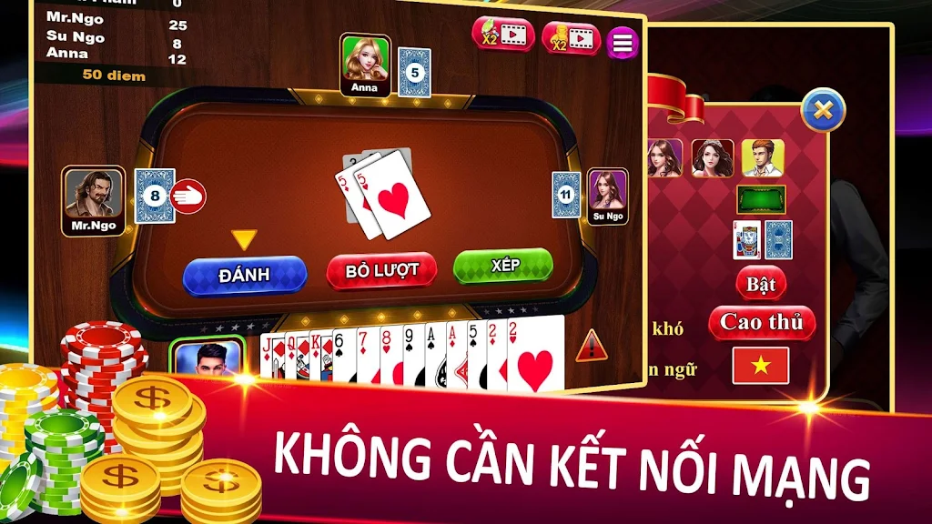Tien Len - Thirteen - Mien Nam Offline - Chip應用截圖第3張