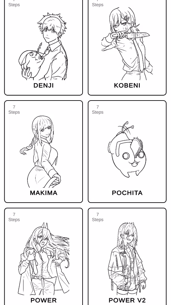 How to draw Chainsaw Man Captura de pantalla 2
