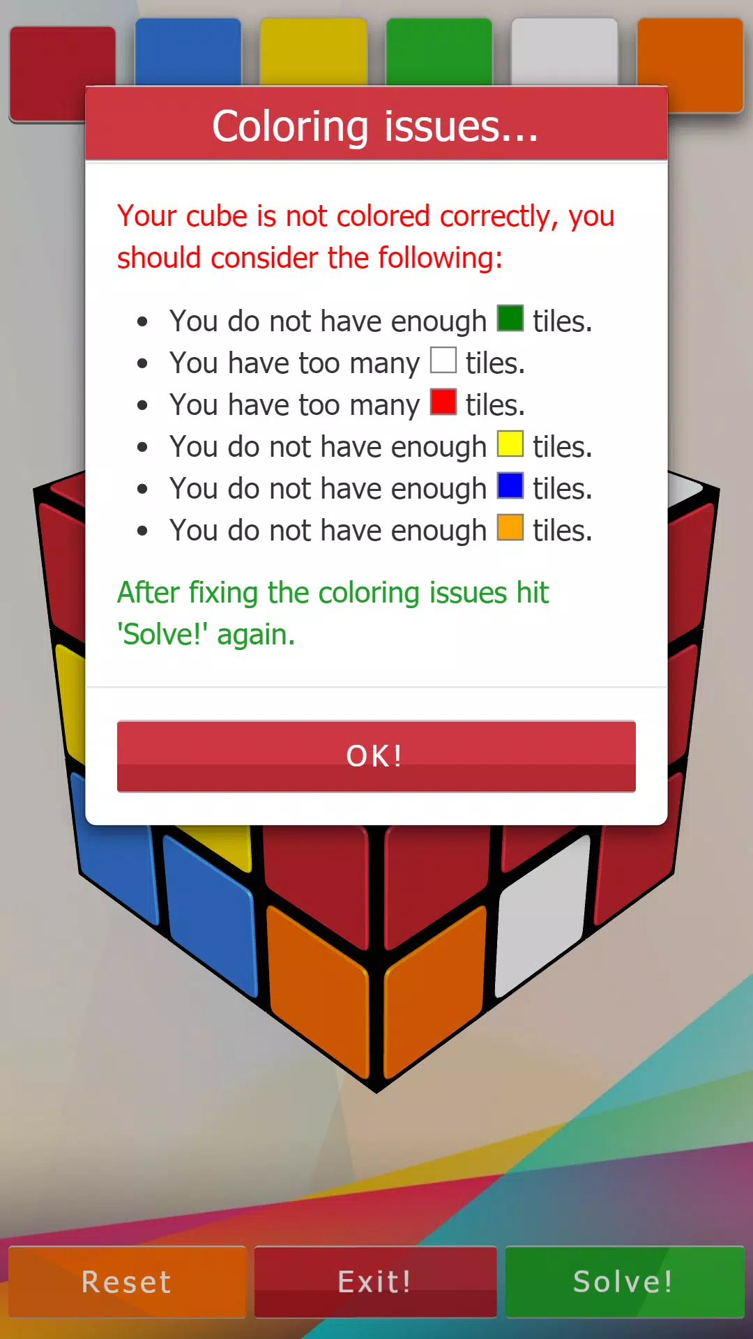 3D-Cube Solver Screenshot 3