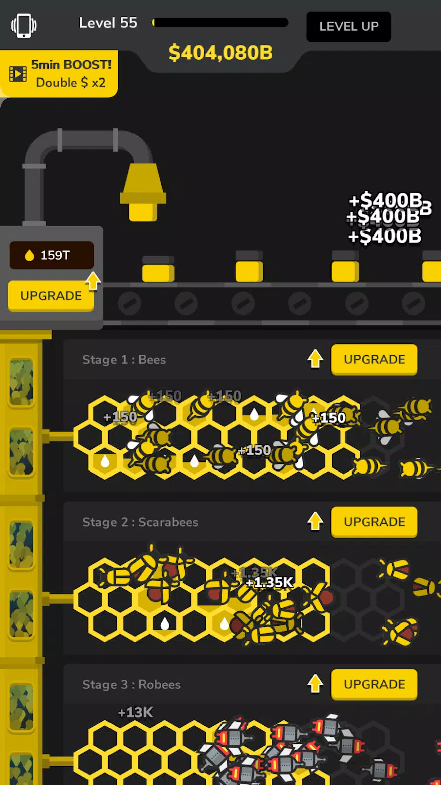 Idle Bee Factory Tycoon Captura de tela 3
