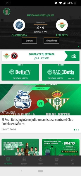 Real Betis Balompié Captura de tela 3