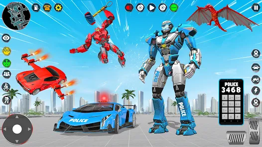 US Robot Car Transform - Police Robot Fighting Captura de pantalla 3