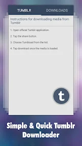 Photo & Video Explorer and Downloader for Tumblr स्क्रीनशॉट 1
