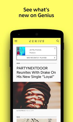 Genius — Song Lyrics Finder Скриншот 1