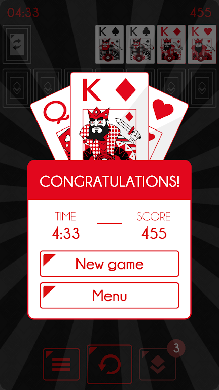 Solitaire - Klondike Redstone 스크린샷 3