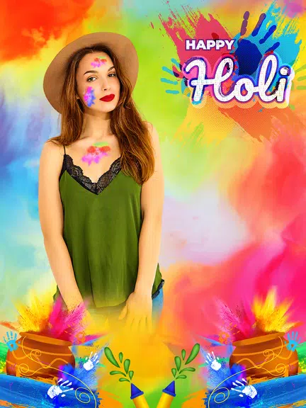 Happy Holi Video Maker 스크린샷 2
