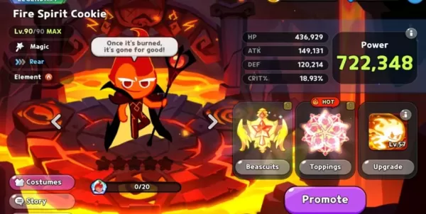 Fire Spirit Cookie: PVE Build and Usage Guide in Cookierun Kingdom